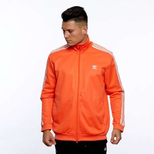 Original Men's adidas Beckenbauer Track Top Europe Training Jacket True Orange CL0283 Size XL
