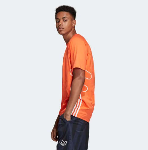Original Men's adidas Flamestrike Tee True Orange DU8108 Size XL