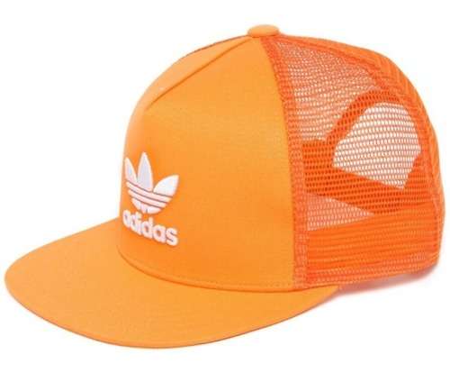 Original Men's adidas Trefoil Trucker Hat DH4168 True Orange One Size Fits All