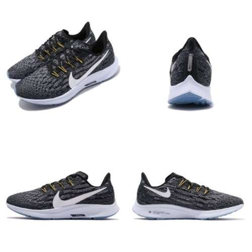 Original Women's Nike Air Zoom Pegasus 36 Shield Black White/ Half Blue AQ2210 010 Size UK 5.5