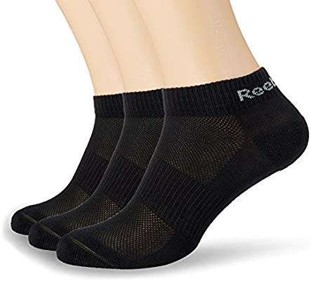 Original Reebok Essentials Unisex Ankle Sock 3 Pack Fits Size UK 8.5 - 11