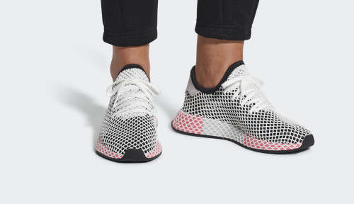 Original Women's adidas Deerupt Runner Core Black/ White CQ2909 Size UK 7 (SA 7)