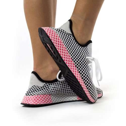 Original Women's adidas Deerupt Runner Core Black/ White CQ2909 Size UK 7 (SA 7)