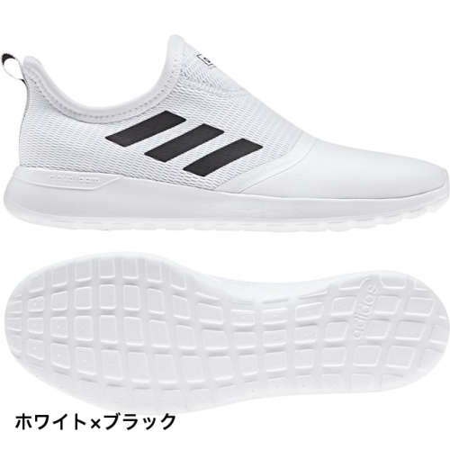 Original Men's adidas NEO Lite Racer SlipOn White/ Black F36665 Size UK 12 (SA 12)