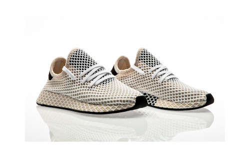 Original Women's adidas Deerupt Runner Beige/ White/ Black CQ2913 Size UK 6 (SA 6)