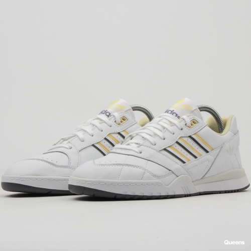 Original Mens adidas A.R Trainers White/Yellow BD7840 Size UK 9 (SA 9)