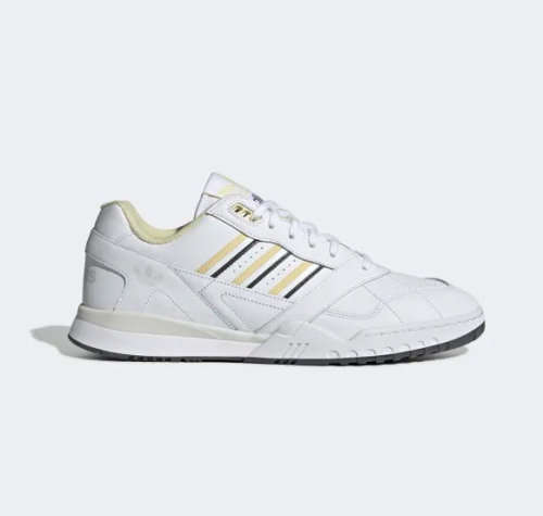 Original Mens adidas A.R Trainers White/Yellow BD7840 Size UK 9 (SA 9)