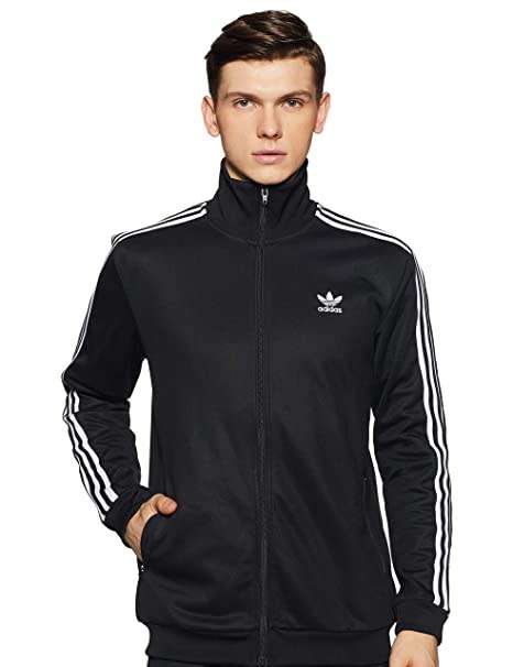 Original Men's adidas Beckenbauer Track Top Jacket Black CJ9268 Size XL