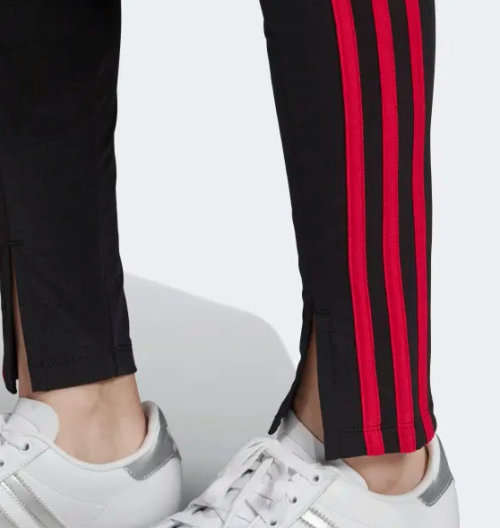 Original Women's adidas 3 STRIPE Sleek Tights Black EC5778 Size Medium