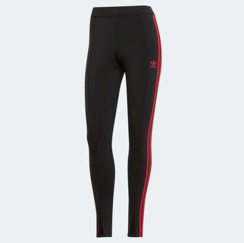 Original Women's adidas 3 STRIPE Sleek Tights Black EC5778 Size Medium