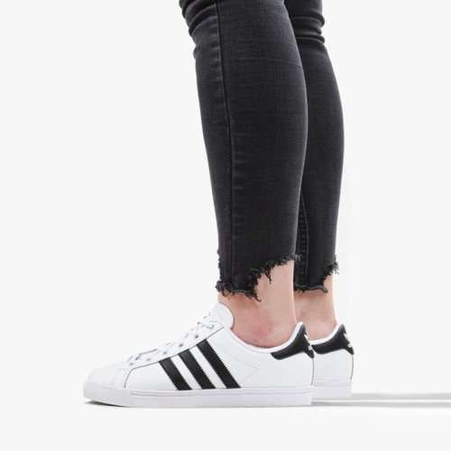 Original Women's adidas Coast Star J EE9698 Black/White Size UK 5 (SA 5)