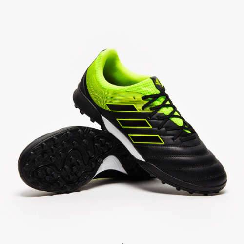 Original Mens adidas COPA 19.3 TF Black Neon Green BB8094 UK Size 9 SA 9