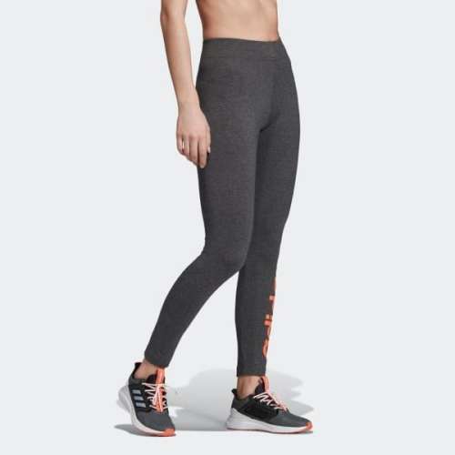 Original Women's adidas Essentials Linear Tights Grey EI0666 Size Medium