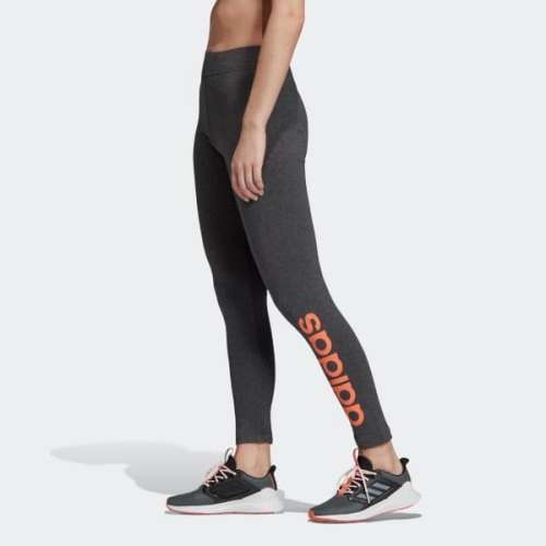 Original Women's adidas Essentials Linear Tights Grey EI0666 Size Medium