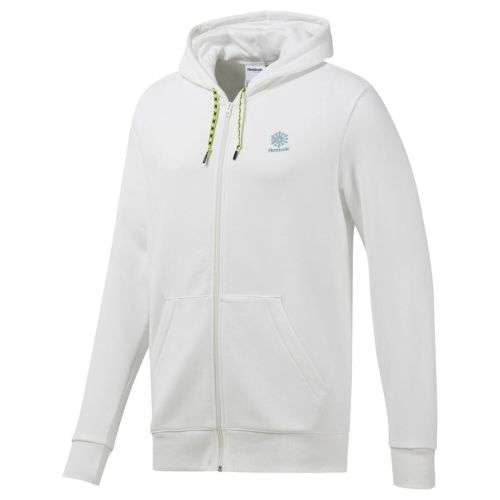 Original Men's Reebok Classics Winter Fleece Full Zip Hoodie White DT8188 Size Large