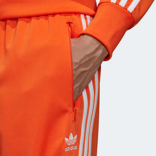 Original Men's adidas FIREBIRD TRACK PANTS Orange CL7844 Size Large