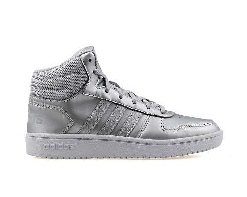 Original Women's adidas Hoops 2.0 Mid Silver EE7857 Size UK 6 (SA 6)