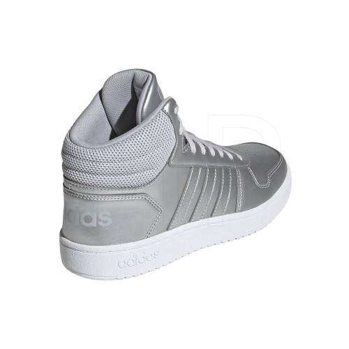 Original Women's adidas Hoops 2.0 Mid Silver EE7857 Size UK 6 (SA 6)