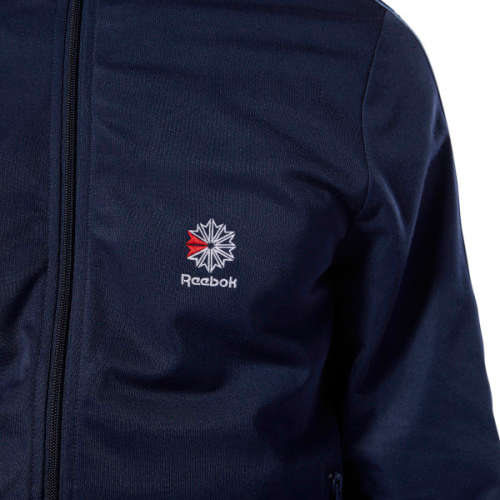 Original Men's Reebok Classics Full Zip Vector Tape Track Top Navy Blue CL9745 Size Large