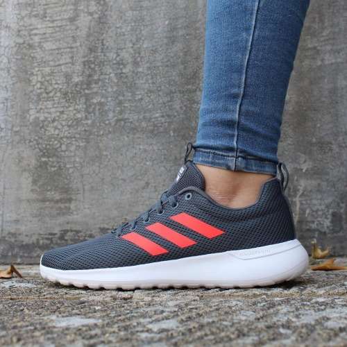 Original Men's adidas Lite Racer CLN Grey /Orange F34496 Size UK 9 (SA 9)