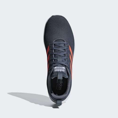 Original Men's adidas Lite Racer CLN Grey /Orange F34496 Size UK 9 (SA 9)