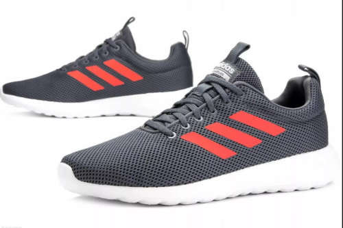 Original Men's adidas Lite Racer CLN Grey /Orange F34496 Size UK 9 (SA 9)