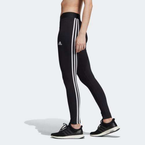 Original Women's adidas Asymmetrical 3-Stripes Tights Black DX7969 Size Medium