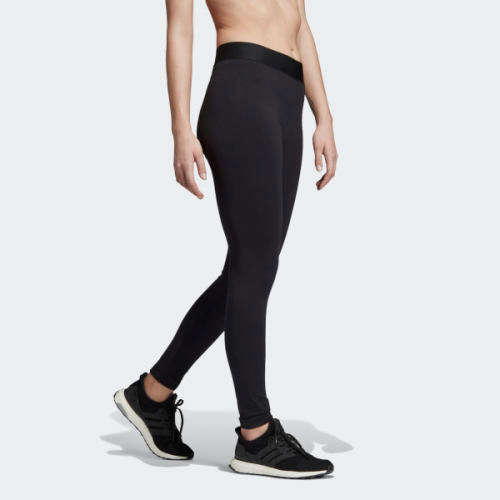 Original Women's adidas Asymmetrical 3-Stripes Tights Black DX7969 Size Medium