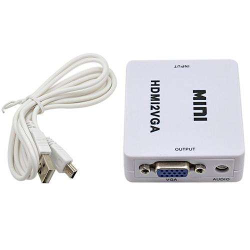 Mini HDMI to VGA Adapter + Audio Cable for XBOX360 for PS4/PS3 PC to 1080P HDTV Display Projector