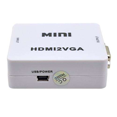 Mini HDMI to VGA Adapter + Audio Cable for XBOX360 for PS4/PS3 PC to 1080P HDTV Display Projector