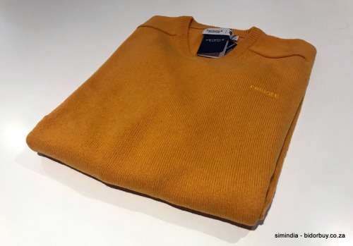 Original Mens PRINGLE Superfine Merino Lambswool James V Neck Jumper Corn Color Size Large