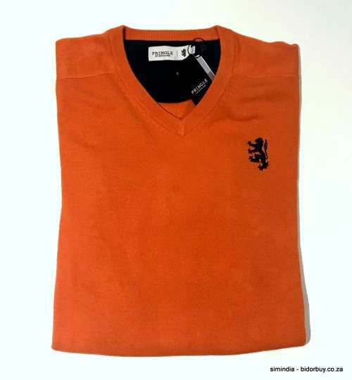 Original Mens PRINGLE Charleston V-neck Knit Furnace Size Large