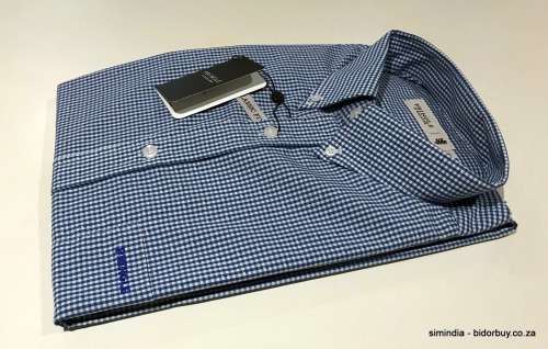Original Mens PRINGLE Robin Long Sleeves Classic Fit Check INK Size Extra Large