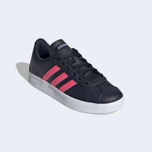 Original Women's adidas VL Court 2.0 Legend Ink/ Real Pink EE6899 Size UK 4 (SA 4)