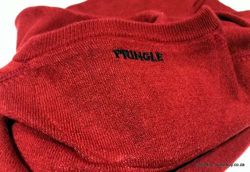 Original Mens PRINGLE Charleston V-neck Knit Cranberry Size Large