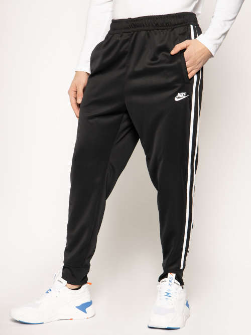 NIKE MEN'S Sportswear Heritage Jogger TRIBUTE Black/White AR2255 010 (LOOSE FIT) Size Medium