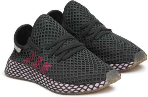Original Women's adidas Deerupt Runner Core Olive/ Pink CG6092 Size UK 4 (SA 4)
