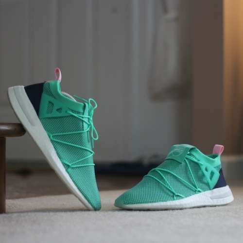 Original Women's adidas ARKYN KNIT Lime Green/Pink CG6231 Size UK 8 (SA 8)