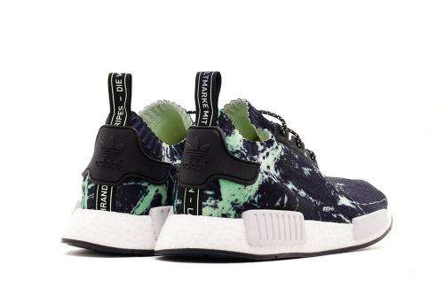 Original Mens adidas NMD R1 PRIME KNIT Green Marble BB7996 Size UK 10 (SA 10)