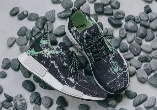 Original Mens adidas NMD R1 PRIME KNIT Green Marble BB7996 Size UK 10 (SA 10)
