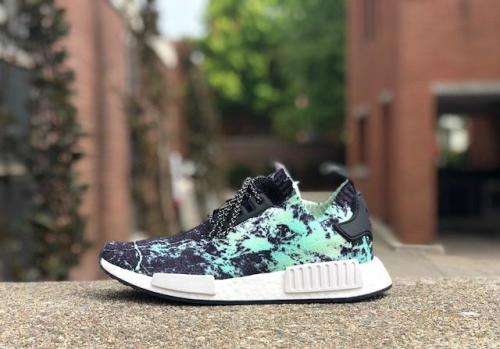 Original Mens adidas NMD R1 PRIME KNIT Green Marble BB7996 Size UK 10 (SA 10)