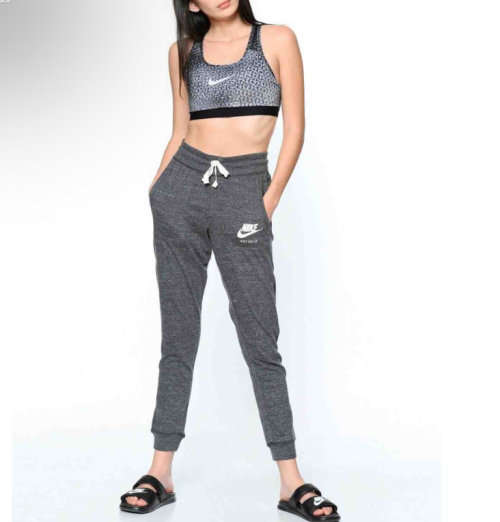 Original Womens NIKE Sportswear Gym Vintage Trousers Anthracite 883731 060 Size Medium