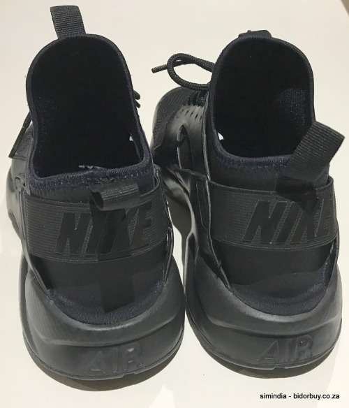 Original Mens Nike AIR HUARACHE RUN ULTRA Black/ Black 819685 002 (USED) Size UK 8 (SA 8)