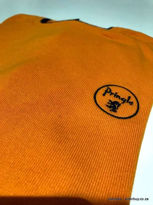 Original Mens PRINGLE Regis V-neck Knit Orange Size Large