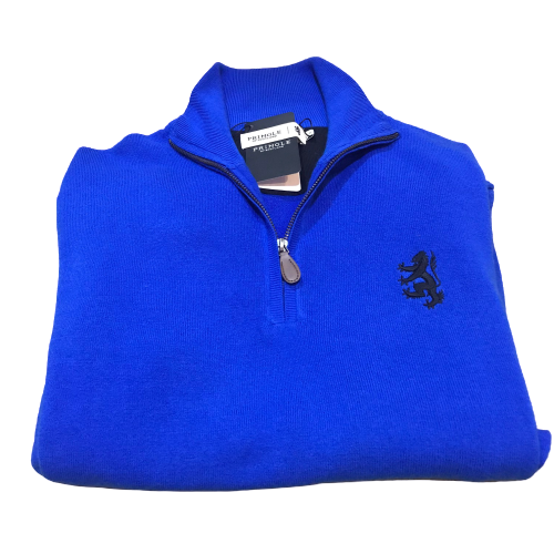 Original Mens PRINGLE Charleston 1/4 Zip Knit Azure Size Large