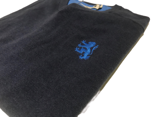 Original Mens PRINGLE Charleston V-neck Knit Indigo Size Large