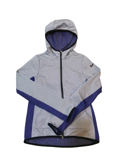 Original NIKE Girls Full ZIP THERMA HOODIE WARM (USED) 806009 508 Size Large