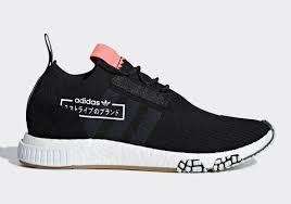 Original Men's adidas NMD Racer Primeknit Core Black/ Pink BB7041 Size UK 8 (SA 8)