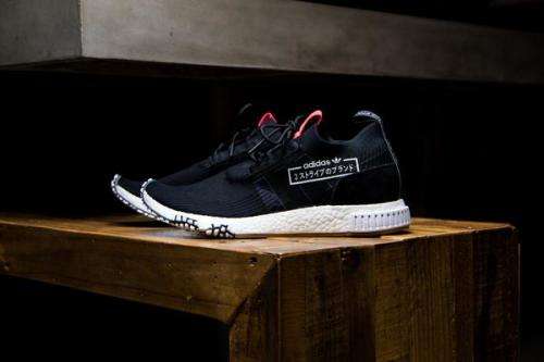 adidas Men's NMD Racer Primeknit Core Black/ Pink BB7041 Size UK 11 (SA 11)