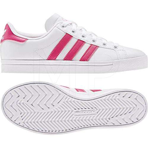 Original Women's adidas Coast Star White/Pink EE7464 Size UK 5 (SA 5)